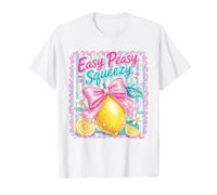 Easy Peasy Squeezy Lemon Bow Summer Cítrico Estilo Bonito Camiseta