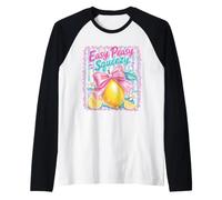 Easy Peasy Squeezy Lemon Bow Summer Cítrico Estilo Bonito Camiseta Manga Raglan
