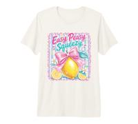 Easy Peasy Squeezy Lemon Bow Summer Cítrico Estilo Bonito Camiseta Premium