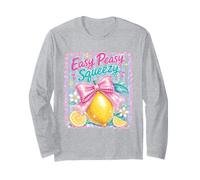 Easy Peasy Squeezy Lemon Bow Summer Cítrico Estilo Bonito Manga Larga