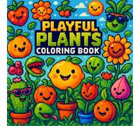 Easy Pie: Playful Plants Coloring Book - For Kids and Adults Featuring Cute Pixel Art Designs (Pixel Art Coloring Book)