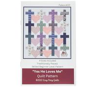 Easy Piecy Quilts LLC Yes He Loves Me Quilt Pattern Diseño, Multicolor