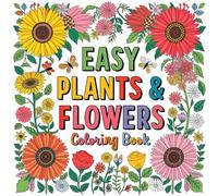Easy Plants & Flowers Coloring Book: Discover the Joy of Coloring Small Floral Designs