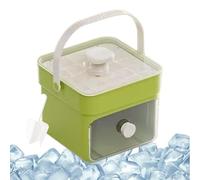 Easy Press Ice Maker, Ice Maker De Doble Capa Con Tapa Y Raspador, Reutilizable Y Fácil De Abrir, Utensilio Cocina, Ideal Para Cócteles, Café, Whisky Bebidas, 15.2x14.2x12.9 Cm