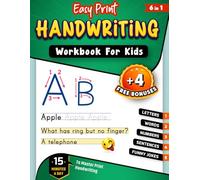 Easy Print Handwriting Workbook For Kids: Just 15 Minutes of Daily Practice to Improve Your Writing Skills with Clean Jokes and Fun Riddles
