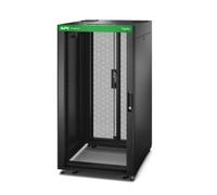 Easy Rack 600mm/24U/800mm, con techo, panel lateral, ruedas, patas y 4 soportes, sin fondo, negro