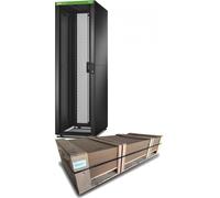 Easy Rack 600mm/42U/1000mm, con techo, panel lateral, ruedas, pies y 4 soportes, sin fondo, negro