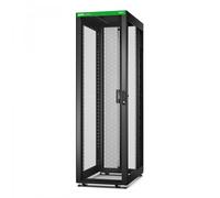 Easy Rack 600mm/42U/1000mm, con techo, ruedas, pies y 4 soportes, sin paneles laterales, negro