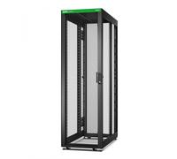 Easy Rack 600mm/42U/1200mm, con techo, ruedas, patas y 4 soportes, sin paneles laterales, negro