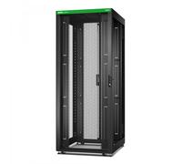 Easy Rack 800mm/42U/1000mm, con techo, ruedas, pies y 4 soportes, sin paneles laterales, negro