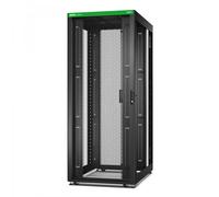 Easy Rack 800mm/42U/1200mm, con techo, ruedas, pies y 4 soportes, sin paneles laterales, negro
