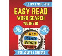 Easy Read Word Search Volume 02: Extra Large Print for the Visually Impaired, Seniors & Adults | 8.5x11 | 50 Themed Puzzles With 30pt Font Size | ... Perfect for Gifts, Vacations, and Relaxation