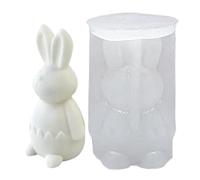 Easy Release Candle Mold, Silicona Rabbit Mould, 2,75 x 2,24 x 4,8 pulgadas Casting Mold with Flexible Build, DIYs Craft Molds, Candle Molds with Cute Shape, Making Tool for Resin Soap