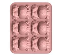 Easy Release Ice Mold - Capybara Silicone Tray, 5.71 Inches Funny Animal Ice Maker, Party Essential with Food Grade Material, Drink Accessory with Six Grid Design, Iced Mold Tray for Whiskey Cocktails