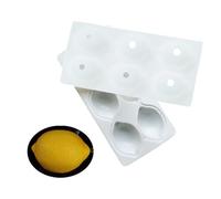 Easy Releases - Molde de silicona para hornear, 6 cavidades, forma de limón, moldes para tartas de helado, espumas, gelatina, fiestas, servir siliconas, moldes para hornear gelatina y postre