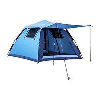 Easy Set Up Dome Holiday Tent Double Layer 3-4 Person Pop Up Comfort Tent 215 X 215 X 145 Cm Waterproof Backpack Outdoor Hiking Tentwith Carry Bag