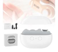 Easy Smart Nail Clipper, Electric Nail Clippers for Seniors, Automatic Nails Clipper with LED Light & Storage Box for Grinding Large Areas and Crevices (white)