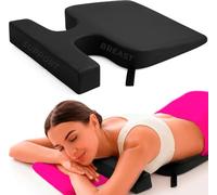 Easy SPA Almohada de Pecho para Mesa de Masaje Mejorada para tamaños de Busto más Grandes (AA-D), cojín de cuña, cuña de Refuerzo cómoda, Almohada propensa (Negro) para Dormir o después de la cirugía
