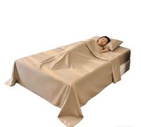 EASY SPEED Juego de Sabanas 3 Piezas 90x190cm,Poliéster Sábana Bajera,Sábana Plana y 1 Fundas de Almohada 50x75,Suave,Respirable,para Dormitorio(Cama 90, Beige)