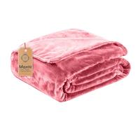EASY SPEED Manta de Franela Microfibra Suave para Sofá y Cama, Super Caliente para Adulto y Niño,Sin Arrugas (Rosa, 130 x 160 cm)