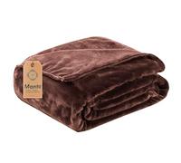 EASY SPEED Manta de Franela Microfibra Suave para Sofá y Cama, Super Caliente para Adulto y Niño,Sin Arrugas (Marrón, 130 x 160 cm)