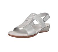 Easy Spirit Hazel, Sandalias con cuña Mujer, Plata 040, 36.5 EU X-Ancho