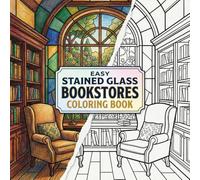 Easy Stained Glass Bookstores Coloring Book