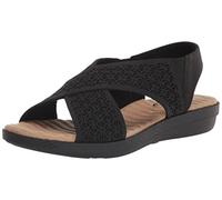 Easy Street Claudia Wedge Sandal, Sandalias con cuña Mujer, Black, 40.5 EU