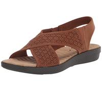 Easy Street Claudia Wedge Sandal, Sandalias con cuña Mujer, Bronceado, 38.5 EU