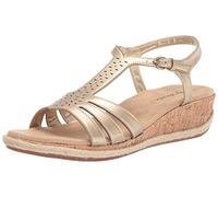 Easy Street Dorinda Wedge Sandal, Sandalias con cuña Mujer, Dorado, 41.5 EU