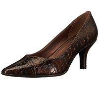 Easy Street Mujeres Chiffon Punta Picuda Zapatilla Clasica Escarpín, Bronze, Talla 8.5