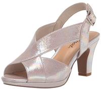 Easy Street Sandalia de tacón Christy para mujer, Iridiscente natural, 40.5 EU