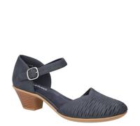 Easy Street Sandalias de tacón Justina para mujer, azul marino, 11 ancho