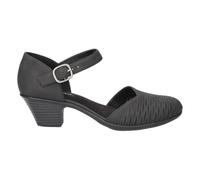 Easy Street Sandalias de tacón Justina para mujer, color negro, 6.5 ancho