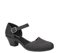 Easy Street Sandalias de tacón Justina para mujer, color negro, talla 9