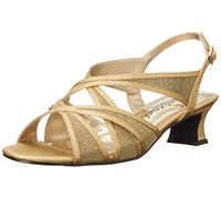 Easy Street Tristen Slingback Sandal, Sandalia con talón Mujer, con Purpurina Dorada, 38 EU Ancho