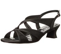 Easy Street Tristen Slingback Sandal, Sandalia con talón Mujer, Satén Negro, 38 EU