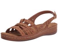 Easy Street Women's Sling Back Sandal, Tan, 7