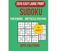 Easy Sudoku for Seniors: 100 Brain-Boosting Puzzles with Answers, Large Print for Seniors, One Puzzle Per Page, Beginner-Friendly, Relaxing, Cognitive ... Memory Training & Stress Relief Fun
