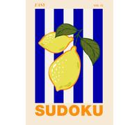 Easy Sudoku: Pretty Travel Size Sudoku Puzzle Book A5 Size - Mediterranean Summer Set (A5 Aesthetic Sudoku - Easy)