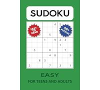 Easy Sudoku Puzzle Book for Teens and Adults: Sudoku Puzzles with Easy to Read Print | 6x9 inches, 110 pages | 50+ Puzzles with Solutions ... Gift for Vacations, Holidays and Anxiety Relief