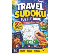 Easy Sudoku Travel Book: sudoku puzzles for travel | easy level | relaxing and calming | 6*9 inches, 112 pages | 50+ puzzles with solutions