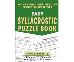 Easy Syllacrostic Puzzle Book - Volume 2: 40 More Easy Brain Games & Word Puzzles | Build Confidence Before Moving To Standard & Challenging