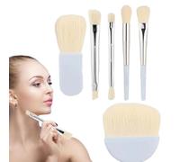 Easy-taken Travel Makeup Brush Set | 2.95x1.97 Inches Full Complete | Function Cosmetic Brushes Kit | 6X Travel Set With Brush Pouch, For Foundation Powder Concealers Eye Shadows