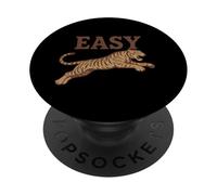 Easy Tiger Big Cat, divertido, amante de los tigres, Easy Tiger PopSockets PopGrip Adhesivo