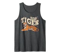 Easy Tiger, camiseta vintage envejecida con tigre, tigre retro Camiseta sin Mangas
