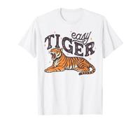 Easy Tiger, gráfico estético retro de tigre envejecido vintage Camiseta