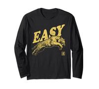 Easy Tiger Vintage Arte gráfico Retro Envejecido Manga Larga