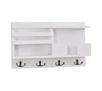 Easy to aOrganize: This wall shelf with hooks is easy to use, comes with