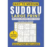 Easy to Medium Sudoku Puzzle Book for Adults & Seniors. | Large Print (25PT): The Perfect Brain Exercise for Beginners (Comfort Grid Sudoku Series)